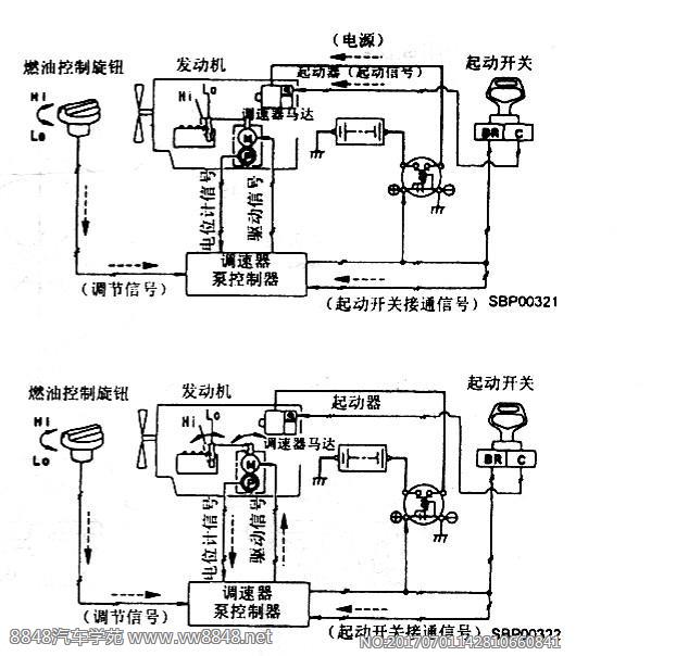 小松挖掘机PC200-6 油门控制电路
